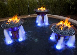 Outdoor Charm: Fire and Water Features